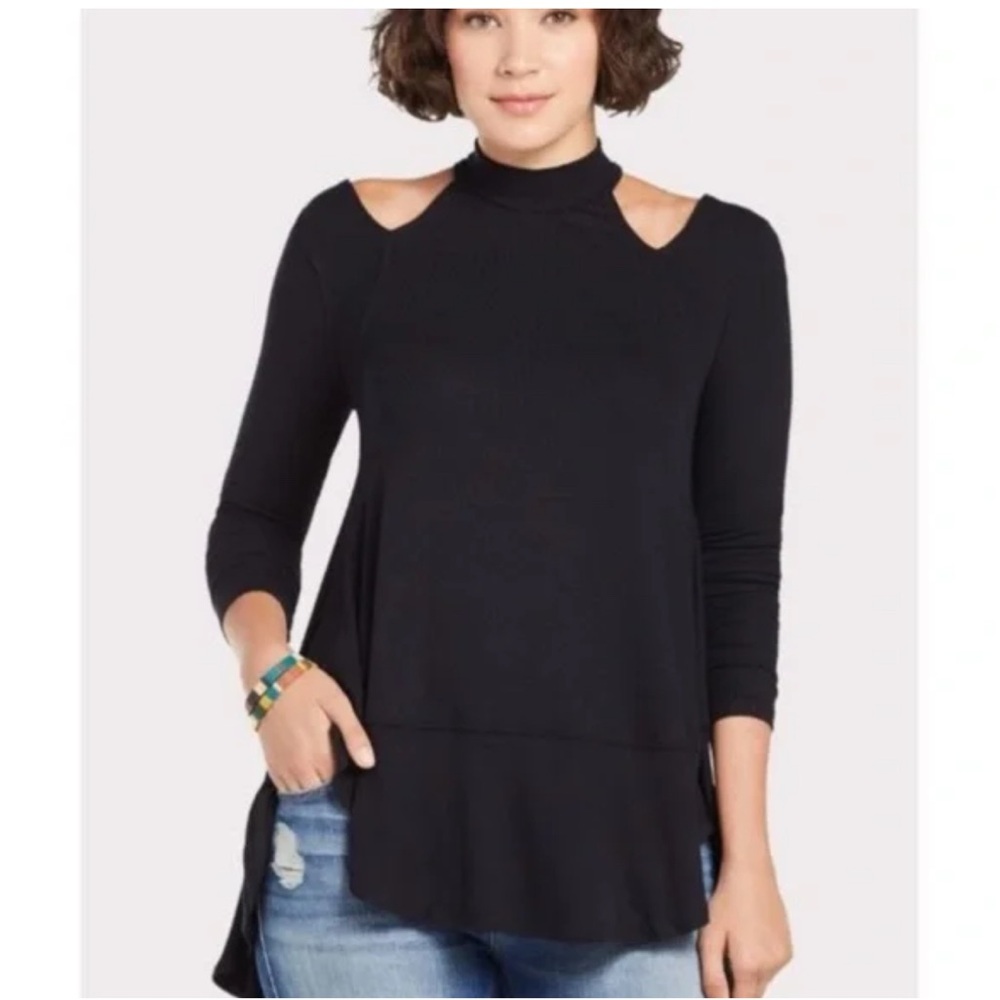 Free People Downtown Girl Cutout Shoulder Tunic like NEW!